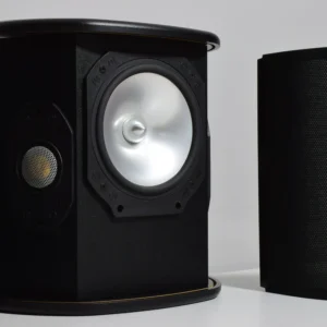 MONITOR AUDIO SILVER SFX GOLD SIGNATURE BI POLE SURROUND SPEAKERS. BLACK FINISH.