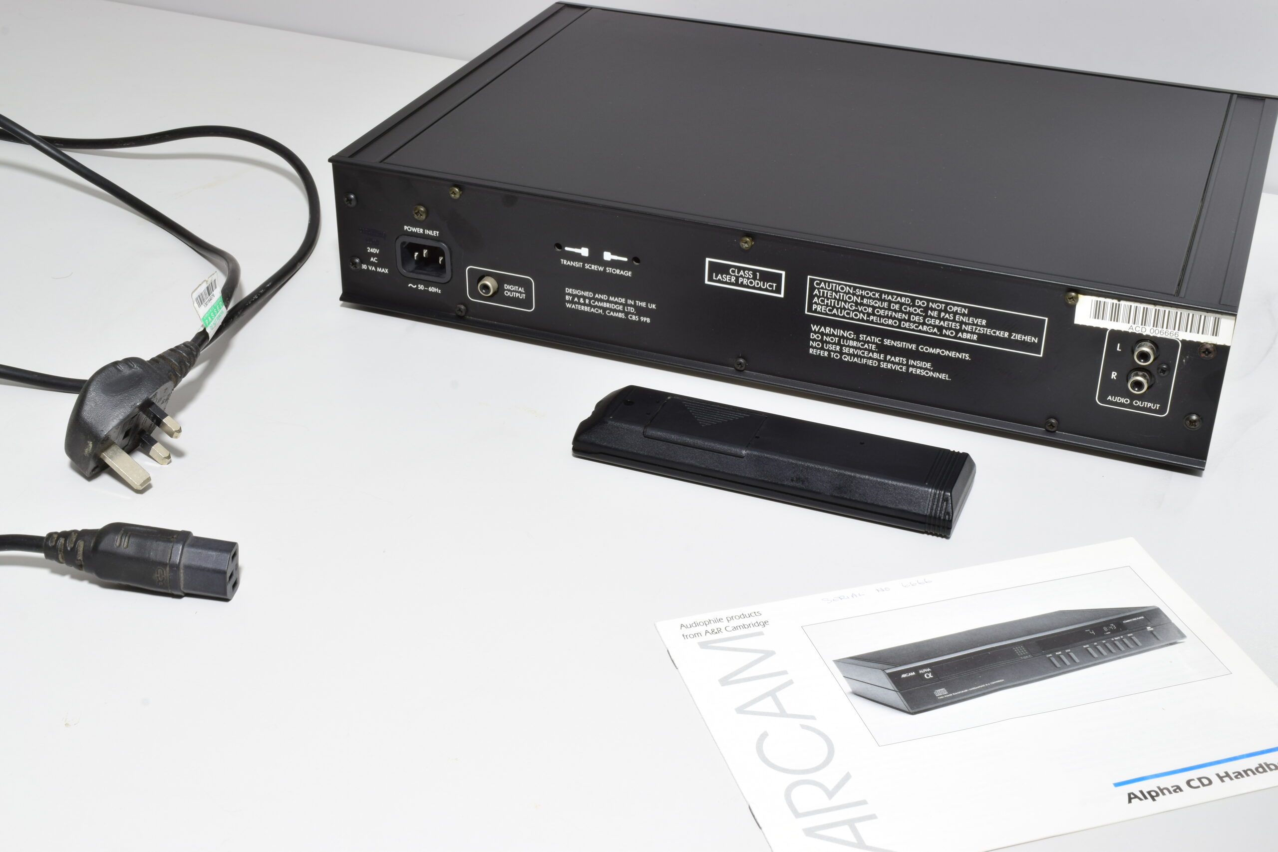 BOXED ARCAM ALPHA CD PLAYER WITH REMOTE CONTROL. NICE CONDITION. 15 BOXED ARCAM ALPHA CD PLAYER WITH REMOTE CONTROL. NICE CONDITION. - Image 15