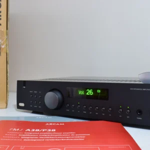 ARCAM FMJ A38 INTEGRATED AMPLIFIER. BOXED WITH REMOTE & MANUALS.